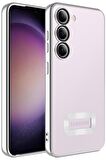 Galaxy S23 Plus Kılıf Köşeleri Renkli Şeffaf Kamera Korumalı Silikon Luxury Kapak