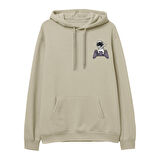 Astro-3  Baskılı Krem Hoodie