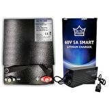 Ortec 60V 20AH LiFePO4 Elektrikli Motosiklet Aküsü - 60V 5A Lityum Şarj Aleti Seti