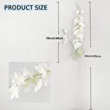 Yapay Çiçek Beyaz Sümbül Tek Dal Tomurcuklu 85*15cm Kumaş Çiçek Uzun Dal