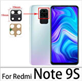 Tkgz Xiaomi Redmi NOTE 9S Arka Kamera Camı Lens Yapışkanlı