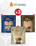 fit Yulafli Lavaş Ekmeği 300gr, Keten Tohumlu Lavaş Ekmeği 300gr ve Chia Lavaş Ekmeği 300gr