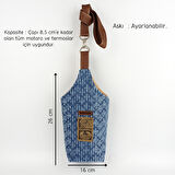 Woodycord 1 Litrelik El Yapımı U Model Etnik Kot Matara Kılıfı