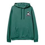 Astro-3  Baskılı Yeşil Hoodie