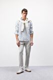 DeFacto Regular Fit Polo Yaka Çizgili Oxford Uzun Kollu Gömlek D6101AX25SPGN756