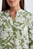DeFacto Regular Fit Apaş Yaka Desenli Terry Cotton Yarım Kollu Gömlek D4628AX24HSGN994