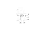 VitrA Base 200 A44104 Tuvalet Fırçalığı, Krom