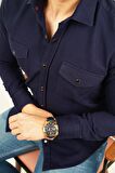 Lacivert Slimfit Gerçek Kot Erkek Gömlek