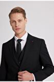 Ds Damat Slim Fit Siyah Mono Yaka Çift Yırtmaçlı Astarlı Takim Elbise Yelekli 4HFY5ORT01599 4HFY5ORT01599