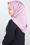  Qum İpek Kendinden Desenli Monogram Eşarp - Desen-01 - Renk-20 -98