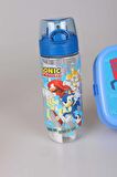 LİSANSLI SONIC 2 KATLI BESLENME KUTUSU / LUNCH BOX VE 500 ML TRITAN MATARA 2'LİSİ