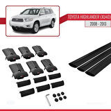 Toyota Highlander (XU40) 2008-2013 Arası ile Uyumlu FLY Model Ara Atkı Tavan Barı Siyah 3 Adet