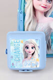 DEKOMUS LİSANSLI ELSA FROZEN OWN YOUR DESTIN "OKUL ÇANTASI,BESLENME KABI VE 500 ML TRITAN MATARA OKUL SETİ 