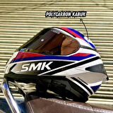 Smk Typhoon Freeride GL152 Mavi Kask (Fit Kalıp) (Şeffaf Vizörlü)