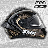 Smk Typhoon Reptile GL277 Kapalı Kask (Dar Kalıp) (ECE 22.06)