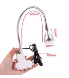 Beyaz Cob Ledli Masa Lambası Kıskaçlı Akrobatik Usb Masa Lambası - Çalışma Lambası - 360 Esnek Gövde Beyaz Işık