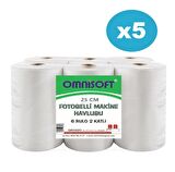 Omnisoft 5 Koli 25 cm Fotoselli Kağıt Havlu Enmotion 30 Rulo 20637