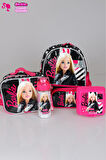 DEKOMUS İLE YENİ SEZON LİSANSLI BARBIE GIRL POWER ANAOKUL,BESLENME VE KALEM ÇANTASI İLE 500 ML MATARA,BESLENME KABI SETİ
