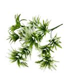 Yapay Çiçek Plastik Demet Yeşil Beyaz Mini Sıkas Demeti Garnitür Aradal Dekoratif Yapay Bitki