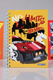 YENİ SEZON LİSANSLI HOT WHEELS SPIRALLI A6 ÇİZGİLİ NOT DEFTERİ / BLOKNOT 