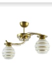 eskitme gold boyalı 2'li avize