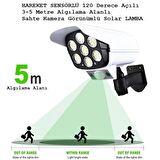 Gaman 77 LED Hareket Sensörlü Kumandalı Güneş Enerjili LED Solar Bahçe Lambası Armatürü Sahte Kamera