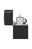 Zippo Çakmak Mat Siyah Hediyelik Kutu Benzin Taş Set du10sy