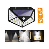 Güneş Enerjili Bahçe Lambası 100 Led 4lü Paket Bahçe Aplik Bahçe Lambası Bahçe Aydınlatma
