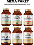 Herovix Sporculara Özel 6'lı Mega Paket (Omega3, Magnezyum, Multivitamin, Çinko, B Complex, Tribulus)