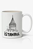 İstanbul Galata Kulesi Baskılı Kupa Bardak Baskılı Kahve Kupa Bardak-3