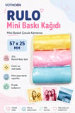 Çocuk Fotoğraf Makinesi Yedek Termal Baskı Kağıdı Renkli (3 Lü Rulo) - 57x25mm