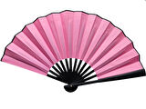 Plastik Kumaş Yelpaze 12'li Pembe