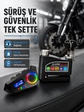 Bluetooth 5.4 İntercom Ve Alarmlı Disk Kilidi Seti Güçlü Ses Ve Güvenlik