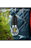 Taşınabilir Şarjlı Led Ampül Outdoor Kamp Bahçe Lambası 10w Askılı Kırılmaz Led Işık