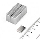 20 Adet 15x10x1.5 Mm Köşeli Neodyum Mıknatıs N35 Magnet Dayanıklı Nikel Kaplama