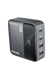 65w Masaüstü 4 Portlu Hızlı Şarj Cihazı İstasyonu 2xusb-a, 2xtype-c Giriş,1,5 Mt. Kablo