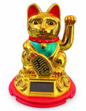 Güneş Enerjili Sallanan Şans Kedisi - Maneki Neko Alk6162