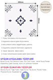 Technojet Kendinden Yapışkanlı Karo PVC Mutfak Banyo Tezgah Kaplama Sticker 6Adet 20cm×20cm