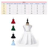 Parlak Kumaş Kurdalyeli Kız Çocuk Abiye - Çocuk Abiyesi - Mezuniyet Elbisesi - Kız Çocuk Elbise