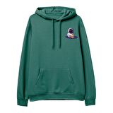 Astro-6  Baskılı Yeşil Hoodie