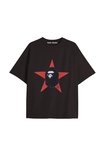 UNİSEX Bay Bape Desenli Siyah Yazlık T-shirt
