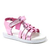 Artico Bellini Vaketa Hakiki Deri Fuşya Pembe Kız Bebek Çocuk Sandalet