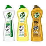 Cif Krem 750 ml - Amonyak - Limon - Gold 3 lü Karma Paket