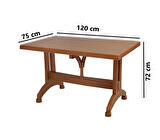 Omnipazar MT-GF212 Prima Ancora Plastik Dikdörtgen Bahçe Balkon Masa 75x120 cm
