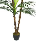 Yapay Ağaç Areka Palmiye 3Katlı 3 Dal 18 Yaprak 130cm Salon Çiçeği Yapay Çiçek