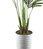 Yapay Ağaç Areka Ağacı Beyaz Uzun Kumsal Vazoda Palmiye Ağacı Yapay Areka 190cm