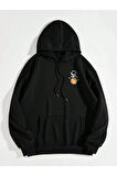 Kadın Galaxy Sırt Baskılı Oversize Sweatshirt