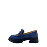  Disparita 257003 Hakiki Deri Loafer Kadın Ayakkabı Tokalı Fırfırlı