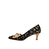 Albini 26106404 Baskılı Hakiki Deri Kadın Stiletto Ayakkabı 