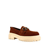Hobby 26114S Hakiki Süet Deri Kadın Loafer Ayakkabı